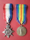 WW1 "Pair" 1914-1915 Star & Victory Medal - 55350 Sjt R J Lomas RE (R Engineers)