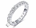 Full Eternity Ring Band White Gold Plated Quality Aaa Zirconia Siz6 Fashion 3Mm