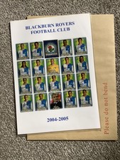 BLACKBURN ROVERS TEAM SQUAD SIGNED PHOTO A4 PRINT 2004-2005 From Panini Stickers
