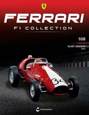NEW IXO 1:43 F1 FERRARI 500 F2 - Kurt Adolff 1953 - Ecurie Espadon +Magazine - Immagine 1 di 3