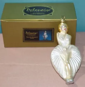 Kurt S Adler Polonaise Collection Marilyn Monroe 2 Glass Christmas Ornament - Picture 1 of 5