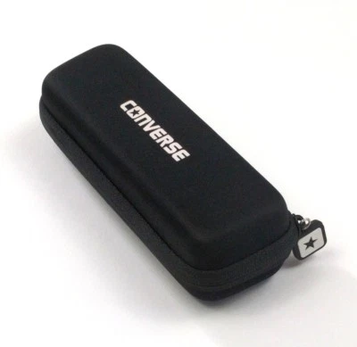 Estuche para gafas Converse negro duradero con cremallera alrededor con redacción Converse blanca Foto 1 de 4