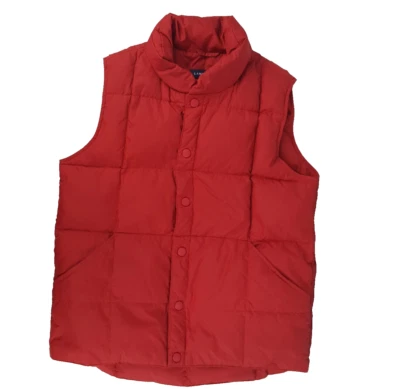 Chaleco Lands End Niños Unisex Relleno Talla M Rojo Bolsillos Frontales a Presión Niños Niñas Foto 1 de 4