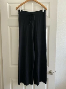 Long Lounge Pant, Black, Size Medium, Wide Leg, Sweatpant - Picture 1 of 6