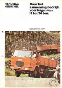 Truck Brochure - Hanomag Henschel 13-26 ton Construction c1971 DUTCH lang(T4313) - Picture 1 of 1