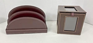 Brown Leather Picture Memory Box & Organizer for the Desk - Bild 1 von 19