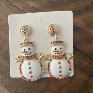 Snowman Earrings - Picture 1 of 4