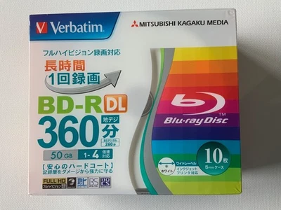 10 Verbatim Blank Blu-ray Discs 50GB BD-R DL 4x bluray new in sealed package - Image 1 of 4