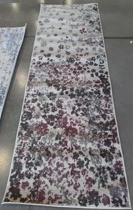 IVORY / PURPLE 2'-6" x 8'-0" Back Stain Rug, Reduced Price 1172776973 ADR115L-28 - Picture 1 of 4