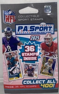 P.A. Sport 2025 NFL Series Collectible Sport Stamps 36 NFL Stamps - Bild 1 von 2