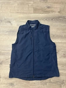 SCOTTeVEST Mens XL RFID Travel Utility Tec Vest Full Zip Navy Blue Pockets - Picture 1 of 13