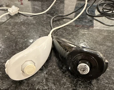 Nintendo Wii White Nunchuck Controller (RVL-004) Official OEM (TESTED) + NYKO - Image 1 of 3