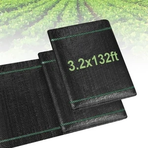2PCS Weed Barrier Fabric Heavy Duty 3.2FT x 66FT, Weed Control Garden Cloth -... - Picture 1 of 7