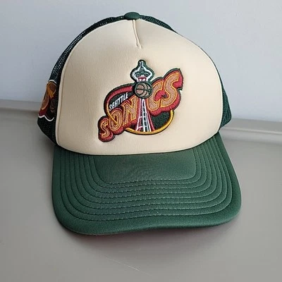 Sombrero de camionero Mitchell & Ness NBA Seattle SuperSonics malla retro SnapBack Foto 1 de 4