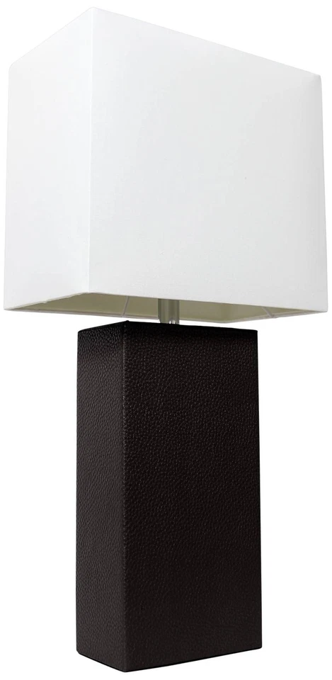 Lalia Home Lexington Black Leather Accent Table Lamp - Image 1 of 1