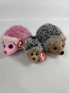 TY Beanie Babies Mrs. Prickly Spike Plush Hedgehog Family Glitter Eyes - Picture 1 of 12