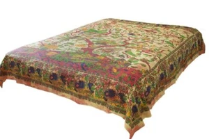 AamiraA Hippie Yellow Tree Of Life Mandala Tapestry Bohemian Wall Hanging Dorm - Picture 1 of 10