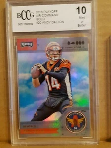 Andy Dalton 2018 Playoff AIR COMMAND Graded 10 TCU Bengals - Picture 1 of 6