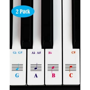 Piano and Keyboard Note Stickers 2 Pack - Picture 1 of 5