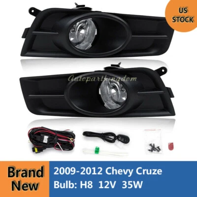 For 2009 - 2014 Chevy Cruze Clear Fog lights set 2010 2011 2012 2013 - Изображение 1 из 4