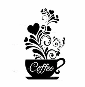 Coffee Decal - Shop, Cafe, Wall, Window, Kitchen Vinyl Decal Sticker - Picture 1 of 14