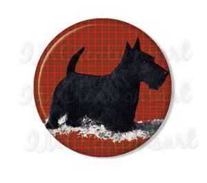 Scottish Terrier Dog Lovers Handmade Pocket Mirror, Magnet, or Pin 2.25" round - Bild 1 von 4