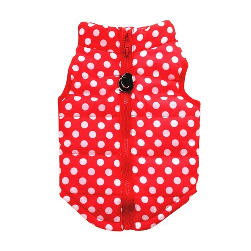 Cute Puppy Pet Small Dog Cat Winter Warm Coat Padded Vest Jacket Sizes S M L - Image 1 of 4