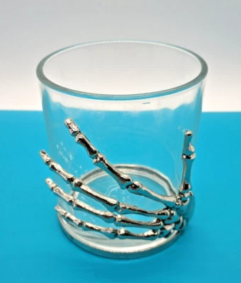 Esqueleto de Halloween mão coquetel ossos de vidro lowball pedras de uísque - Imagem 1 de 4