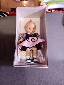 Vintage 1999 Effanbee Vinyl Kewpie Doll in Pink Poodle Skirt 12" w/Box & COA - Picture 1 of 4