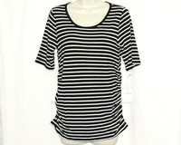 SMALL Maternity Top NEW Black Blouse a 