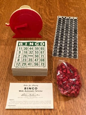 BINGO con selector automático de números - Juego Parker Brothers 1957 vintage Foto 1 de 4