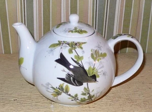 Porcelain TEAPOT by I. Godinger for National Audubon Society Eastern Wood Pewee - Picture 1 of 7