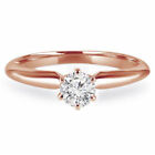 Certified Diamond Ring 14K-18K White Gold & Yellow Gold Solitaire Ring VVS1 Best
