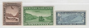 1931 Newfoundland SC C9, C10, C11 Complete Set of 3, Pictorials - MH Mint - Picture 1 of 3
