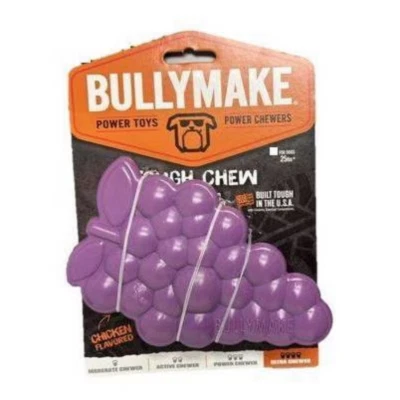 Bullymake Tough Chew Grapes and Beef Flavor Dog Food Shaped Toy