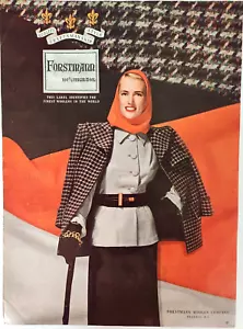 Forstmann Woolen Womens Fashion Vintage 1947 Ad Magazine Print Coat Hat NJ - Picture 1 of 7