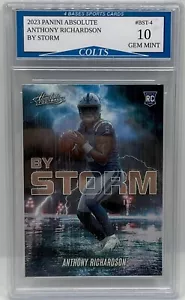 2023 Panini Absolute Anthony Richardson Colts By Storm Insert Rookie Gem Mint 10 - Picture 1 of 1