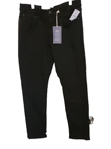 NWT $59.50 IZOD 34x32 Mens Comfort Stretch Slim Fit Slim Leg Black Denim Jeans - Picture 1 of 13