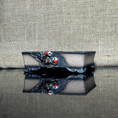 Unique Bonsai tree pot, Ceramic pot, crab & brick wall sculpture, size 5" - Image 1 of 4