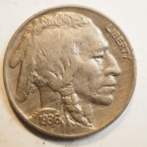 1936 S BUFFALO NICKEL ***NICE COIN!*** - FREE SHIPPING! A3092 Cover