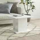 Modern High Gloss White Coffee Table Durable Engineered Wood Sturdy Chic Design