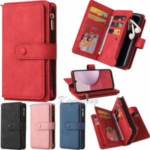 For Samsung A15 A25 A35 A13 A23 A33 A14 A34 A54 Zipper Wallet Leather Case Cover - Picture 1 of 58