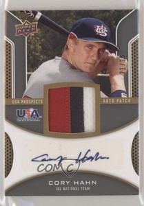 2009 Upper Deck Signature Stars USA Prospects /25 Cory Hahn #USA-CH Patch Auto