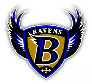 "Calcomanía de coche con logotipo de alas de fútbol americano de los Baltimore Ravens de la NFL - 3'', 5"" o 6""" - Imagen 1 de 1