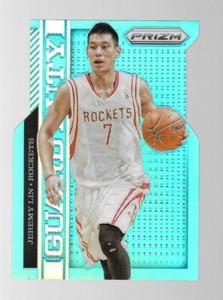 2013-14 Panini Prizm Jeremy Lin Blue Die Cut  #141/199