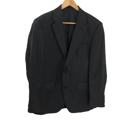 Lanificio F. Illi Cerruti Dal 1881 Black Charcoal Wool Blazer Jacket  Men UK 40 - Image 1 of 4