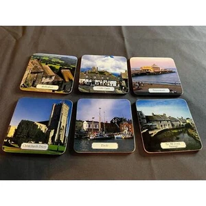 Vintage English Coasters - set of 6 ( Shaftesbury - Poole And Others .... ) - Picture 1 of 3