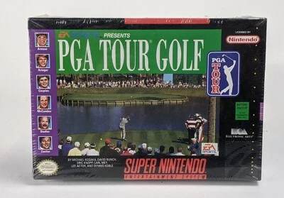 1992 SNES PGA Tour Golf by EA Sports Super Nintendo Sealed Video Game - Image 1 of 4