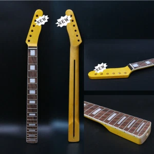 21 tasti chitarra elettrica blocco collo palissandro tastiera 25,5 pollici acero per tele - Foto 1 di 3