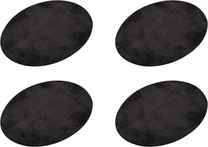 Elbow Knee Iron-On Fabric Patches Repair Patches Oval Black for Clothing Repair - Picture 1 of 6